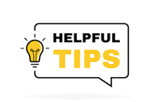 Words "Helpful Tips" in quotes